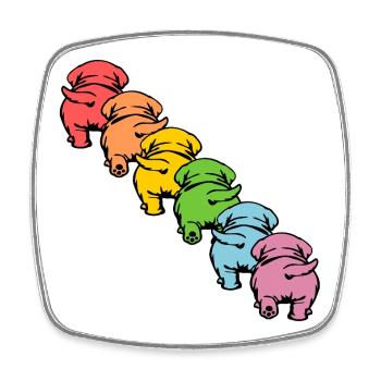 INCLUSION DES CHIENS DIVERSITÉ - Magnet carré - blanc - Devant