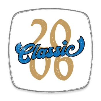 2006 vintage - Square fridge magnet - white - Front