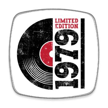 1979 vintage - Square fridge magnet - white - Front