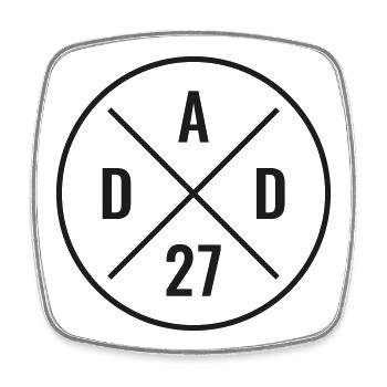 Dad 2027 Baby Announcement Father Father's Day Dad 27 - Square fridge magnet - white - Front