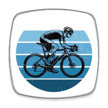 Gift idea for a road bike with road bike - Square fridge magnet - white - Front