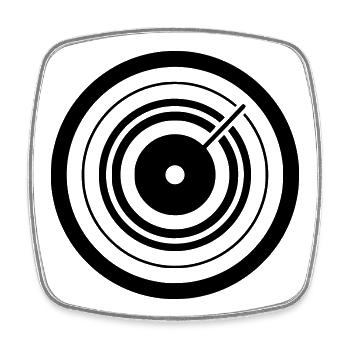 Target Arrow Dart Icon - Square fridge magnet - white - Front