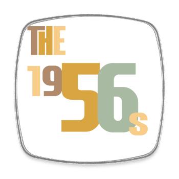 Vintage Year 1956 Birthday 70 Years Gift Idea - Square fridge magnet - white - Front