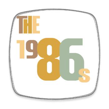 Vintage Year 1986 Birthday 40 Years Gift Idea - Square fridge magnet - white - Front