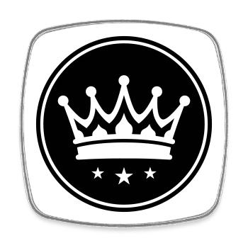 Crown Symbol - Square fridge magnet - white - Front