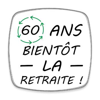 anniversaire humour 60 ans Cadeau - Magnet carré - blanc - Devant