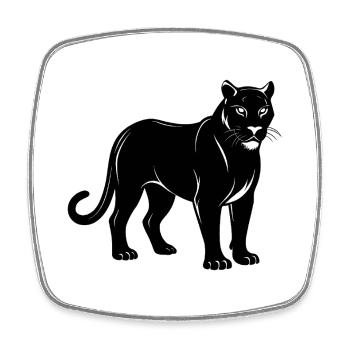 Cougar - Magnet carré - blanc - Devant