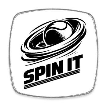 Padel Spin It Sport Passion Performance - Square fridge magnet - white - Front