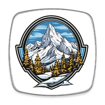 Berge Landschaft - Viereckiger Kühlschrankmagnet - Weiß - Vorne