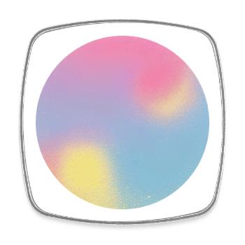 Aura-Check-Pastellgradientensphäre - Viereckiger Kühlschrankmagnet - Weiß - Vorne