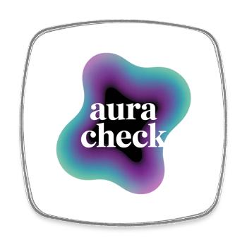 Aura minimaliste moderne – Design d’énergie éthérée - Magnet carré - blanc - Devant