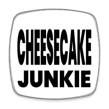 Cheesecake - Square fridge magnet - white - Front
