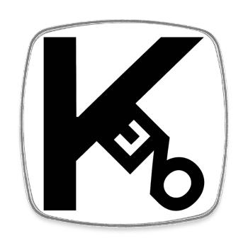 Keno black - Square fridge magnet - white - Front