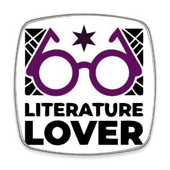 Literature Lover Brille Text - Viereckiger Kühlschrankmagnet - Weiß - Vorne