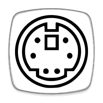 ADB connector - Square fridge magnet - white - Front