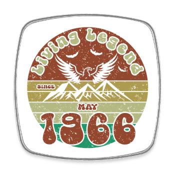 60th Birthday Living Legend since VIN 05/1966 - Square fridge magnet - white - Front