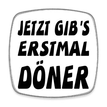 Döner - Viereckiger Kühlschrankmagnet - Weiß - Vorne