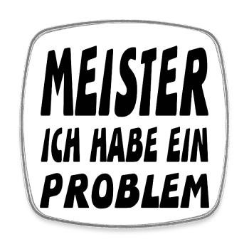 Meister - Viereckiger Kühlschrankmagnet - Weiß - Vorne