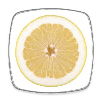 Lemon, Citrus, Lemon Slice, Shirt, Hoodie - Square fridge magnet - white - Front
