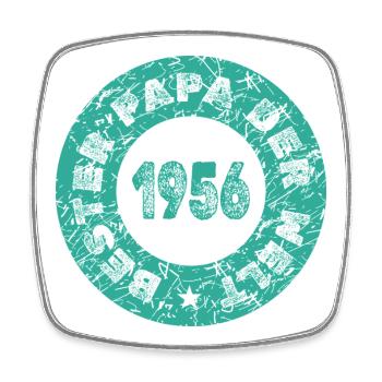 Handcart 1956 - Square fridge magnet - white - Front