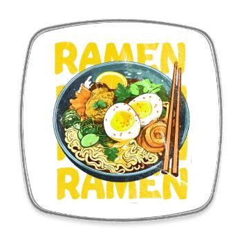 ramen - Viereckiger Kühlschrankmagnet - Weiß - Vorne