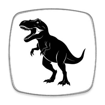 Tyrannosaure rex - Magnet carré - blanc - Devant