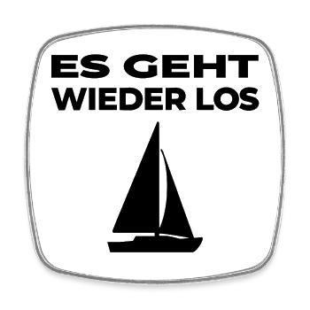 Segeln - Viereckiger Kühlschrankmagnet - Weiß - Vorne