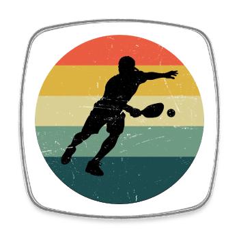 Pickleball player Motiv rund um pickleball athlete - Viereckiger Kühlschrankmagnet - Weiß - Vorne