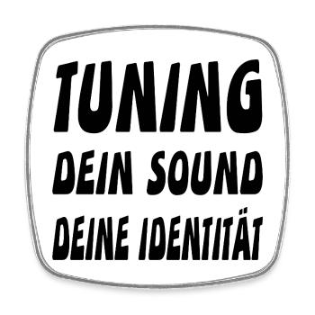 Tuning - Viereckiger Kühlschrankmagnet - Weiß - Vorne