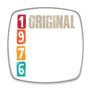 Vintage 1976 - Square fridge magnet - white - Front