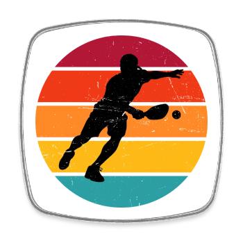 Pickleball Trainer für Pickleballspielerinnen Fans - Viereckiger Kühlschrankmagnet - Weiß - Vorne