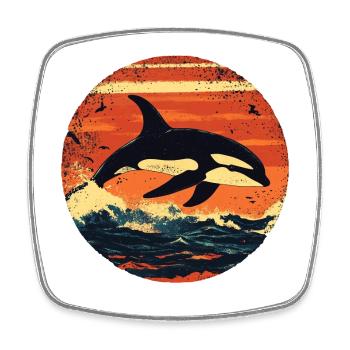 Killer whale - Square fridge magnet - white - Front