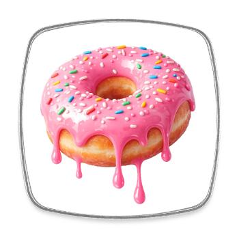 Dripping Donut Delight – Sweet - Magnet carré - blanc - Devant