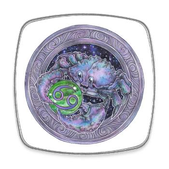 Signe du zodiaque Cancer du cadeau du cancer - Magnet carré - blanc - Devant