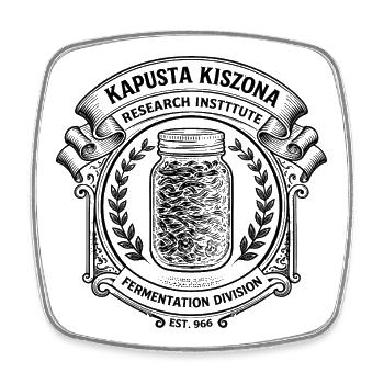 Institut de recherche Kapusta Kiszona - Magnet carré - blanc - Devant