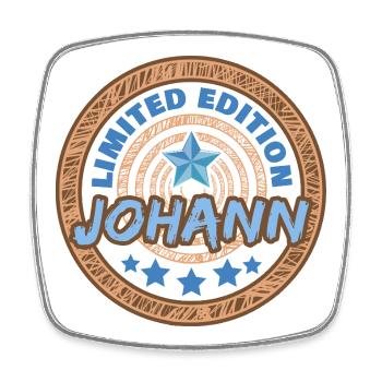 Geschenk für Johann - Viereckiger Kühlschrankmagnet - Weiß - Vorne