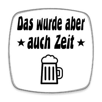Bier - Viereckiger Kühlschrankmagnet - Weiß - Vorne