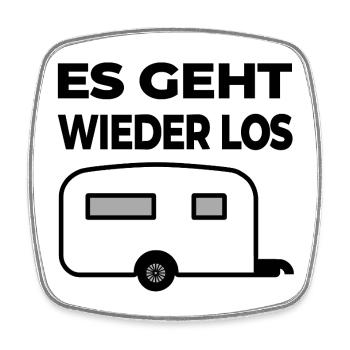 Camping - Viereckiger Kühlschrankmagnet - Weiß - Vorne