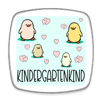 Kindergartenkind Küken Kleinkinder - Viereckiger Kühlschrankmagnet - Weiß - Vorne