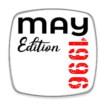 Happy 31st Birthday May 1996 - Square fridge magnet - white - Front
