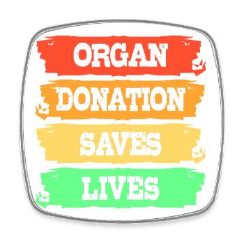 Leber Organspender Leberspende Organ Spender - Viereckiger Kühlschrankmagnet - Weiß - Vorne