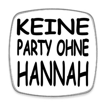 Hannah - Viereckiger Kühlschrankmagnet - Weiß - Vorne