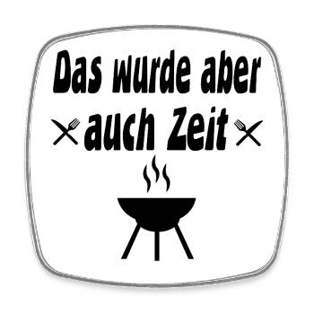 Grillen - Viereckiger Kühlschrankmagnet - Weiß - Vorne