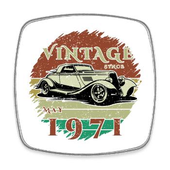 55e anniversaire - Classique - Millésime depuis 05/1971 - Magnet carré - blanc - Devant