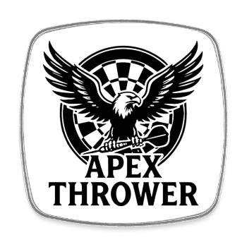 Darts Apex Thrower - Viereckiger Kühlschrankmagnet - Weiß - Vorne