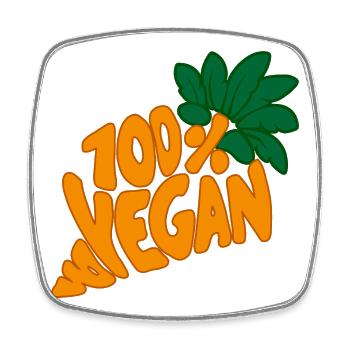 100% Vegan Food Diet Nutrition Funny - Square fridge magnet - white - Front
