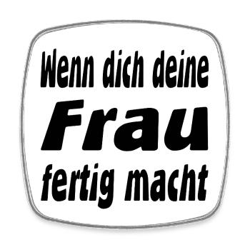 Frau - Viereckiger Kühlschrankmagnet - Weiß - Vorne