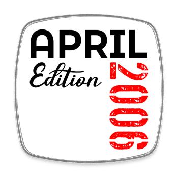 21st Birthday 2006 April - Square fridge magnet - white - Front