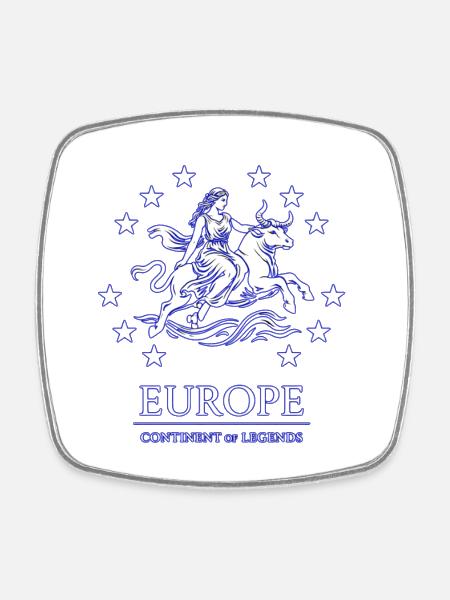 Epic Europa Bull – Legends of Europe - Square fridge magnet - white