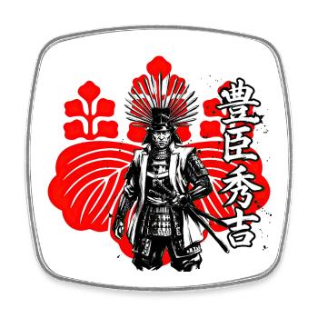 Toyotomi Hieyoshi, un grand unificateur du Japon - Magnet carré - blanc - Devant